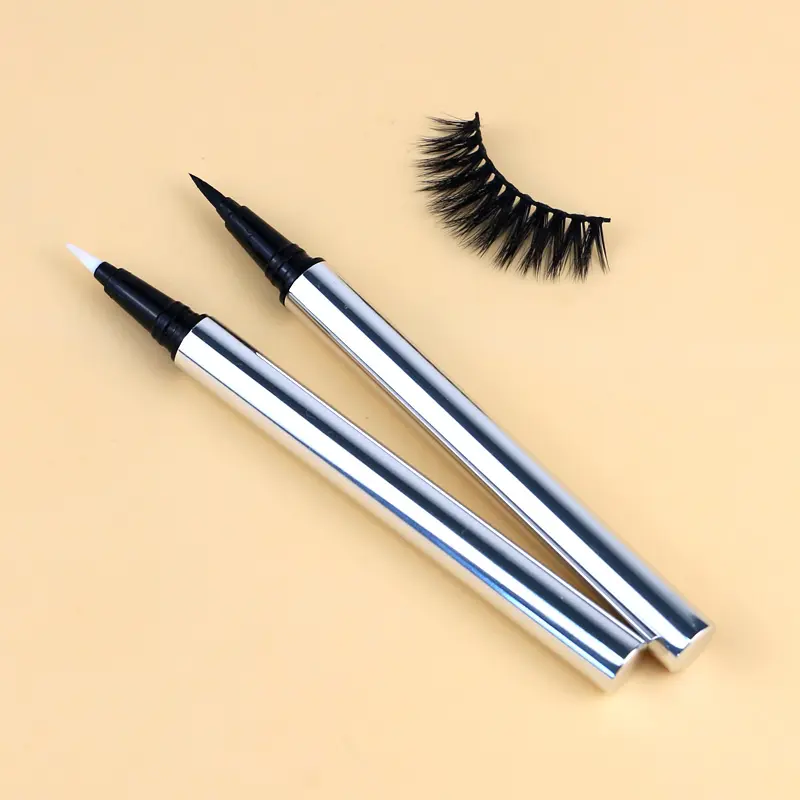 3 in 1 private label lash liquid clear no glue no magnetic eyeliner self adhesive eye liner pen