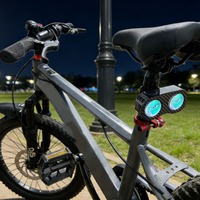 Luz LED Inteligente para Bicicleta y Motocicleta, Diseño Ojo de Demonio, Pantalla Simple/Doble, Impermeable, Programable, para Ciclismo Nocturno