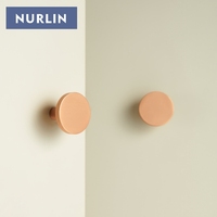 Gagang Kabinet Lemari Laci Furnitur Nurlin Knurled Solid Brass T Bar Pull dengan Finishing Rose Gold & Tembaga