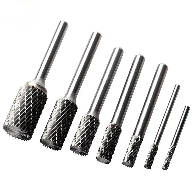 Carbide Burr 1/4" Shank - Tungsten Double Cut Rotary Die Grinder Bits Wood Carving Metal Working