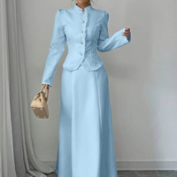 Ensemble tailleur jupe élégant et sophistiqué pour femme, deux pièces, qualité supérieure, stock usine en gros
