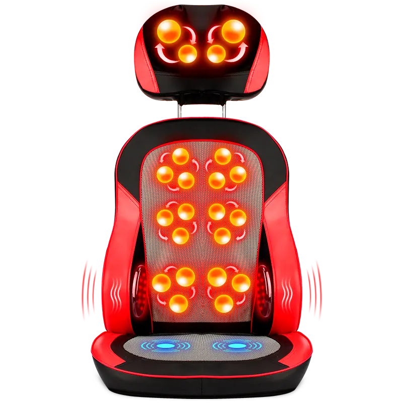 3D Air Body Kneading Seat Home or Car Electric Shiatsu Massage Cushion with Vibration and Heated Features