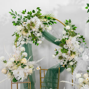 Artificial rojo boda flor corredor centro <span class=keywords><strong>de</strong></span> mesa <span class=keywords><strong>guirnalda</strong></span> arco para Halloween Pascua decoraciones del Día del Padre - Product Image 5