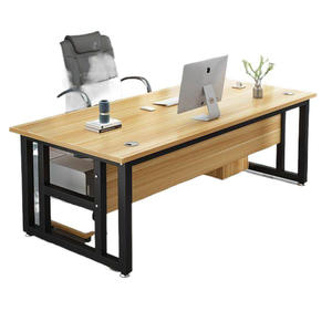 Semplice moderno capo scrivania Computer in legno massello scrivania da ufficio e sedia combinazione per i supervisori - Product Image 4