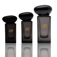 Flacon de parfum vide en verre de luxe noir à haute perméabilité, coffret cadeau personnalisé, personnalisation privée