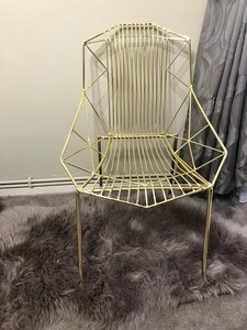 Chaise en fer forgé à bras incurvé de la meilleure qualité Mobilier de salle à manger antique de style moderne pour la maison et l'appartement - Product Image 4