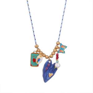 Горячая распродажа Циркон в форме сердца подвеска в виде креста из натурального камня металлическое ожерелье из бисера Хип-хоп из нержавеющей стали любовь ожерелье Таро - Product Image 5