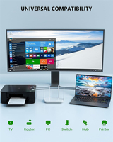 기가비트 RJ45 네트워크 분배기 1000Mbps 1-2 방식 LAN 이더넷 분배기 1G 네트워크 커플러 동시 온라인 2 장치 노트북