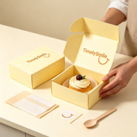 Emballage en carton pliable biodégradable personnalisé en gros pour gâteaux, biscuits, cookies, beignets avec logo