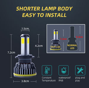 Đèn Pha Nhà Máy GPNE Đèn Pha Ô Tô Led H4 4 Mặt <span class=keywords><strong>40W</strong></span> 4000 Lumen 9005 Bóng Đèn Pha Led H11 Luces Led Para Ô Tô H7 - Product Image 6