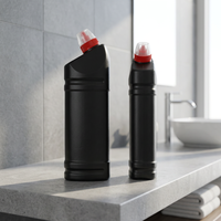 Bouteille en plastique recyclable Domesto HDPE avec bouchon à vis pour emballage de liquide nettoyant 1000 ml Épaule plate Durée de vie 5 ans