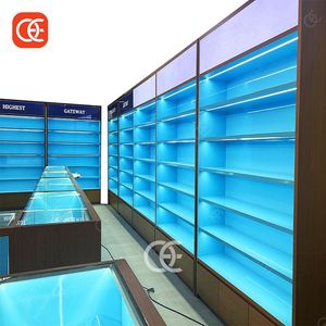 Vitrina de Exhibición de Vidrio Cerrada para Tienda de Tabaco, Iluminación LED Modular Personalizable y Duradera - Product Image 3