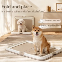 Bac à litière pliable extra large pour chien, toilette intérieure pour chien, support de tapis anti-fuite pour appartement canadien