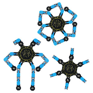 Cubo Mecánico de Punta de Dedo Azul Estilo Transformers 8x8x3cm, Juguete DIY para Jóvenes - Product Image 4