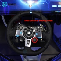 Simulador de Carreras de Coches Logitech G29 de 6 Ejes, Simulador de Conducción de Coches con Pantalla de 3 Pantallas, Cabina de Simulación de Carreras, Juegos de Realidad Virtual