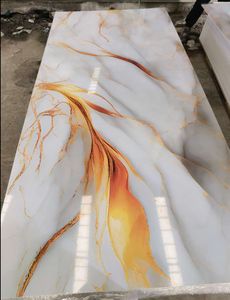 High Glossy 4x8 Marble TV Background Wall <strong>Panel</strong> Waterproof Flexible 3mm PVC Sheet UV Printed Decorative Interior Wall <strong>Panel</strong> - Product Image 5
