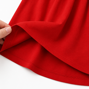 Vendita all'Ingrosso di Nuovi Vestiti Personalizzati per Bambine, Abito Senza Maniche Rosso in 100% Cotone, Vestiti Estivi per Bambine - Product Image 5