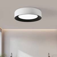 Lampe de plafond circulaire intérieure de style nordique moderne, acrylique recouvert de LED, métal, télécommande, décoration intérieure pour salon