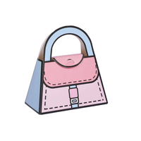 Sac à main biodégradable personnalisé boîte d'emballage de bonbons boîte-cadeau sucré personnalisé boîte de papier de fête en carton en gros
