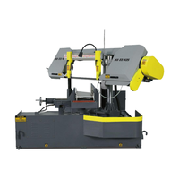 Scie à ruban semi-automatique CE de 330 mm, angle de coupe de 45 degrés, machine à scier rotative, scie à ruban industrielle pour la découpe du métal et du fer