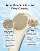 Brosse nettoyante faciale chauffante en silicone rechargeable étanche IPX7 OEM, personnalisable avec marque privée