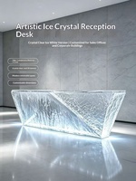 Table à manger/à café personnalisable de style luxe, en résine transparente de haute qualité, éclairée, en forme d'alien, style cristal