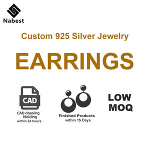 Maßgefertigte Damen- und Herren-Ohrringe OEM/ODM <span class=keywords><strong>925</strong></span> Sterling Silber Zirkonia Moissanit Creolen Ohrstecker Schmuckhersteller - Product Image 1