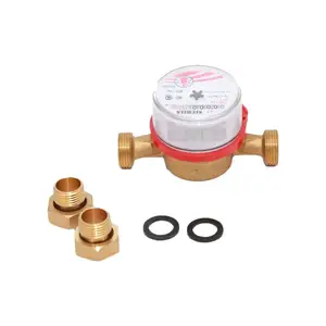 DN25 đồng thau duy nhất máy bay phản lực đồng hồ nước tùy chỉnh OEM iso4064 hộ gia đình sử dụng