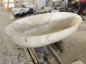 Bañera <span class=keywords><strong>de</strong></span> Mármol Carrara Natural Elegante y Sólida, Independiente, para Baño, 1.8m, Precio al por Mayor - Product Image 5