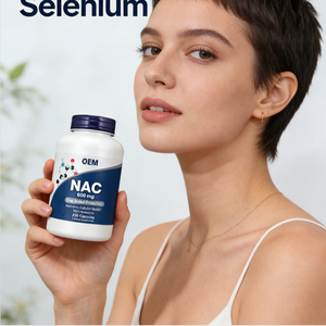 <span class=keywords><strong>NAC</strong></span> 600 มก. เอ็น-อะซีทิลซิสเทอีน ผสมซีลีเนียม |   แคปซูลมังสวิรัติ 250 แคปซูล |   ผลิตภัณฑ์เสริมอาหารปลอดจีเอ็มโอ ปราศจากกลูเตน รับผลิตแบบ OEM ตามความต้องการ - Product Image 2