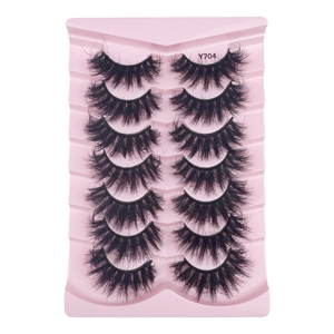Cils en Faux Vison Effilés et Volumineux, 7 Paires de Faux Cils pour Maquillage, Extensions Réutilisables, Modèles Beauté, Vente en Gros, Cils Entiers - Product Image 3