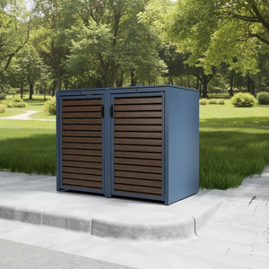 Large Capacity Metal Waste Bins with Lid Pull Out Waste <strong>Segregation</strong> Sorting Bins for Outdoor Home Office Garden Commercial Use - Product Image 4