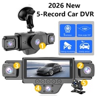 Caméra embarquée DVR 5 objectifs 5 canaux 1080P WiFi grand angle 140 degrés vision nocturne enregistrement avant, latéral et arrière en boucle
