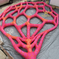 Ballon publicitaire géant gonflable personnalisé en forme de couronne d'arbre de 7,4 m de long, en maille, pour décoration de parc et affichage sur pelouse