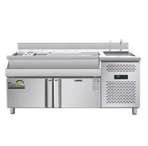 محطة الكوكتيل التجارية من الفولاذ المقاوم للصدأ مع التخزين المبرد للساقيات - Product Image 3