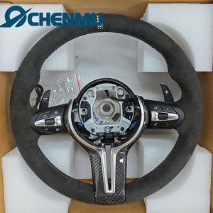 Volant Personnalisable en Alcantara Intégral avec Finition Carbone pour <span class=keywords><strong>BMW</strong></span> F10 F20 F22 F30 F31 F87 M3 F80 M4 F82 F85 F90 X5 F15 E70 E90 - Product Image 4