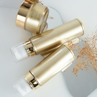 Flacon et pot cosmétiques en acrylique doré électrolytique pour lotion et crème, avec impression sérigraphique