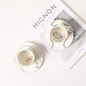 Sáng tạo Nordic sứ cốc cà phê bán buôn Macaron màu máy rửa chén & lò vi sóng an toàn hiện đại cho trang trí nội thất cà phê uống - Product Image 1