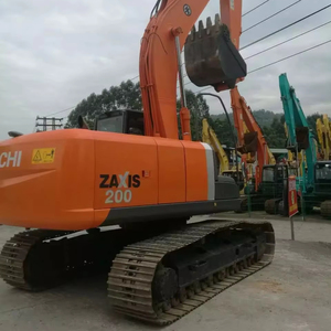 Componentes de núcleo de excavadora Hitachi ZX200 de 20 toneladas usados Bomba y engranaje 1 año de garantía Excavadora de orugas de segunda mano para construcción - Product Image 1