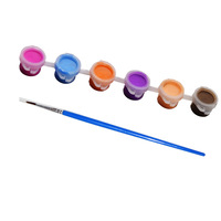 Juego de Pintura Acrílica de 24 Colores, 6 Tubos de 12 ml, con Pincel, para Vidrio, Lienzo y Papel, con Logotipo Personalizado, Precio Económico, Venta al Por Mayor