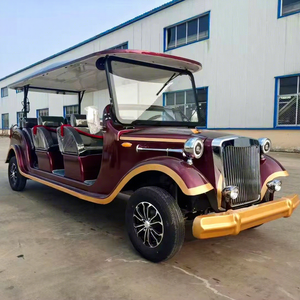 รถเที่ยวชมสถานที่ไฟฟ้าแบบคลาสสิกระดับพรีเมียม 11 ที่นั่ง แบตเตอรี่ตะกั่วกรด ความเร็วสูงสุด 60 กม./ชม. รถกอล์ฟสำหรับสวนสนุก ได้รับการรับรองมาตรฐาน CE - Product Image 1