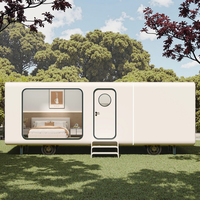 Maison mobile en acier d'hôtel modulaire de luxe moderne préfabriqué de conception contemporaine de 5m avec le style facile de capsule de l'espace d'installation