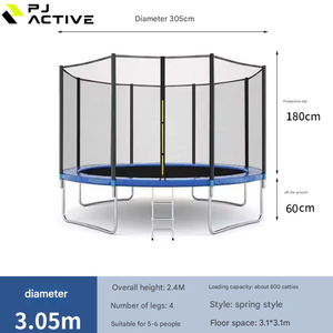 Petit trampoline rond pour enfants PINJIAN Factory Direct Trampoline d'intérieur de 1m avec filets de protection - Product Image 4