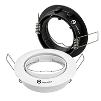 Support de Plafonnier LED Encastré pour Projet de Décoration Domestique, Support de Douille GU10 MR16, Cadre de Fixation pour Spot LED et Downlight
