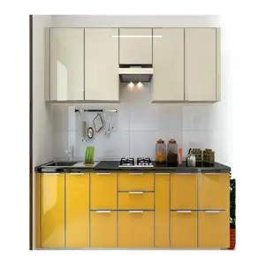 CBDMART Lembar Polimer Pvc untuk Dapur Gaya Perancis Kayu Asli Kayu Solid Kabinet Dapur Carcase Marmer Putih Aksesoris