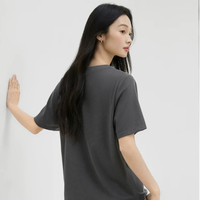 ZZH YF2781 Kaos Wanita Lengan Pendek Versi Korea Pinggang Tinggi Kasual Serbaguna Musim Panas