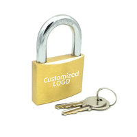 Cadenas en laiton robuste de forme carrée, avec clé passe-partout, pour sécurité, logo personnalisé OEM, pour portails industriels et entrepôts