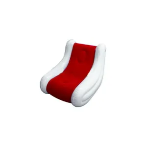 Red Single Flocked PVC Inflatable rocking Chair , PVC chair, Air sofa