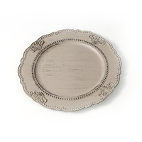 Assiettes de Présentation en Plastique Style Rétro Écologiques Peintes à la Main Design Américain pour Mariage Décoration Bleue Élégante Vente en Gros Direct Usine