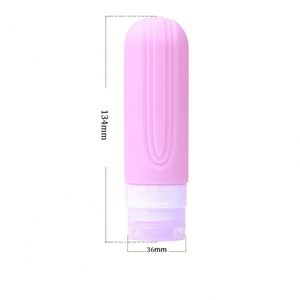 Kit de voyage en silicone avec flacons cosmétiques et de toilette réutilisables, étanches et rechargeables, pour shampoing, avec logo personnalisé, ODM, OEM - Product Image 3